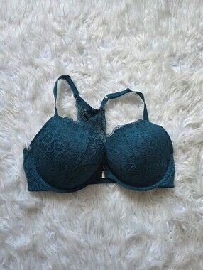Auden Lace Racerback Push-Up Bra - Teal Green